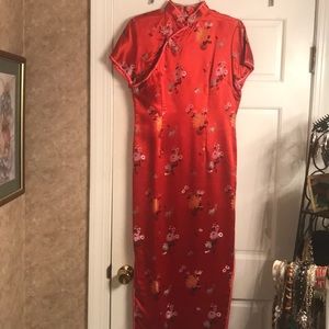 sleeve Velvet Cheongsam, Authentic